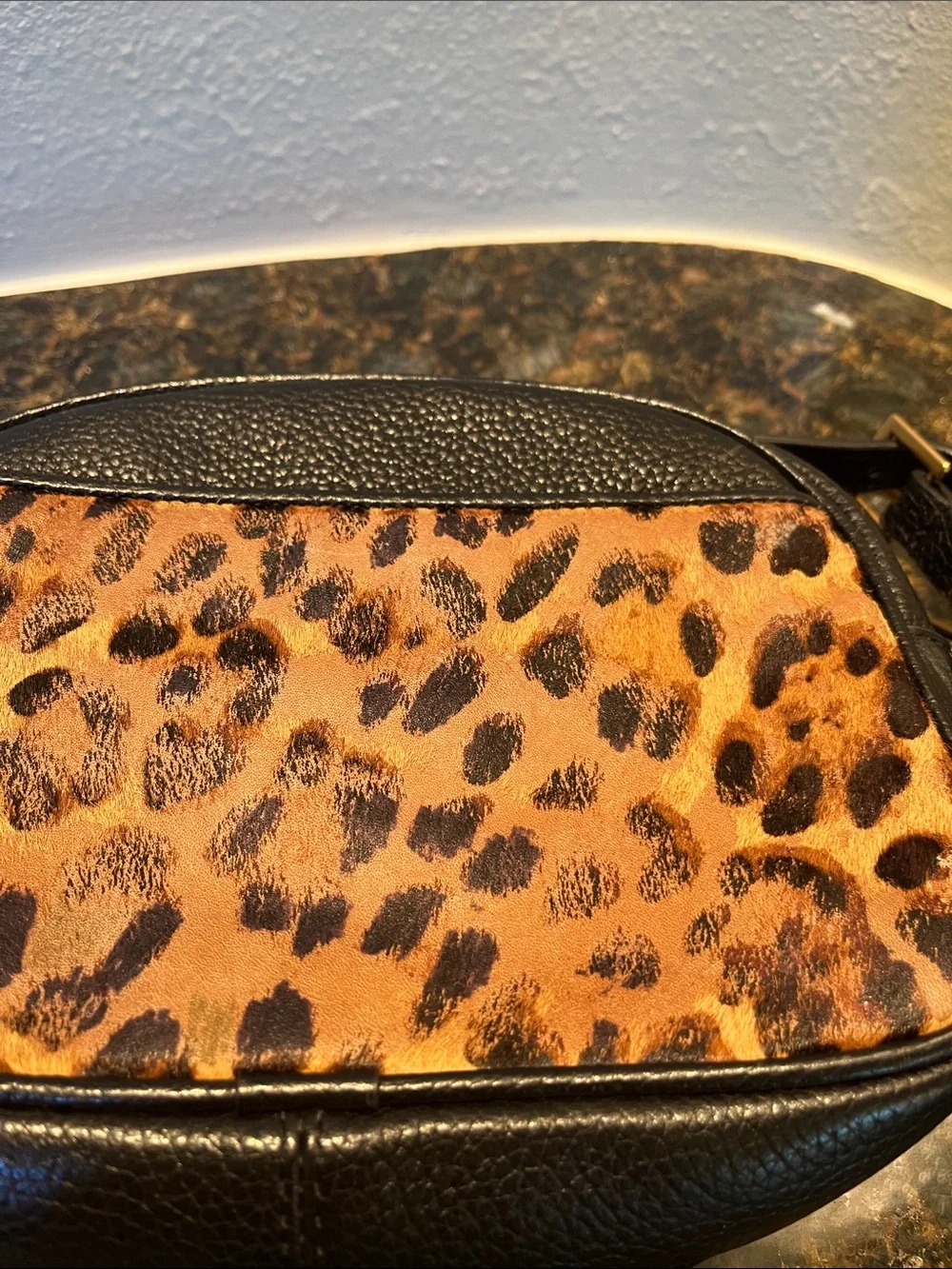 J. Crew Leopard Print Crossbody in Brown and Black
